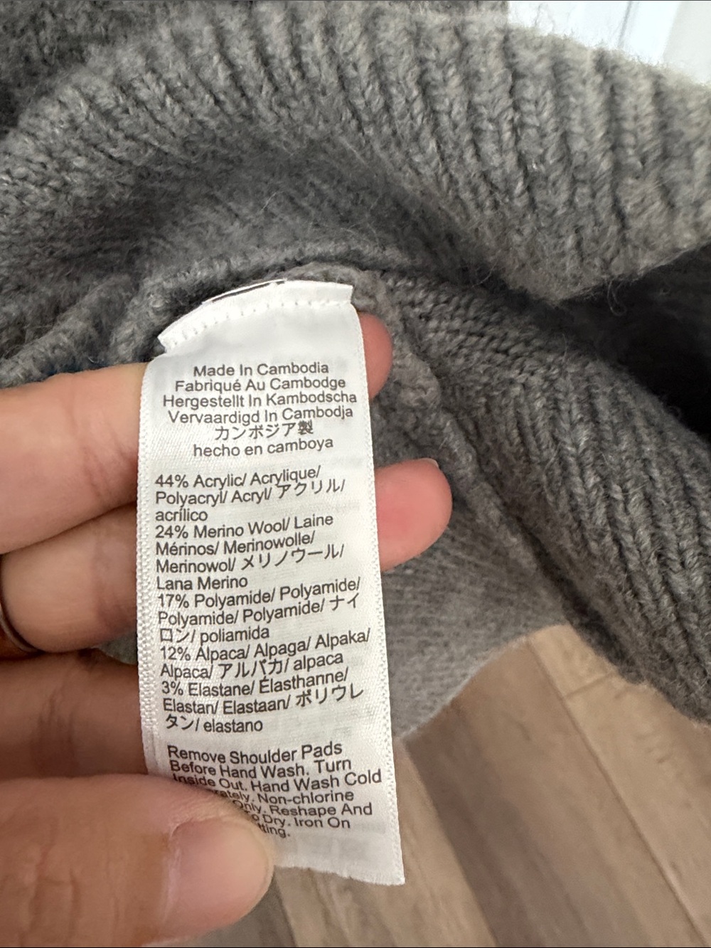 J. Crew Gray Cable-Knit Button Cardigan Sweater - Picture 7 of 7